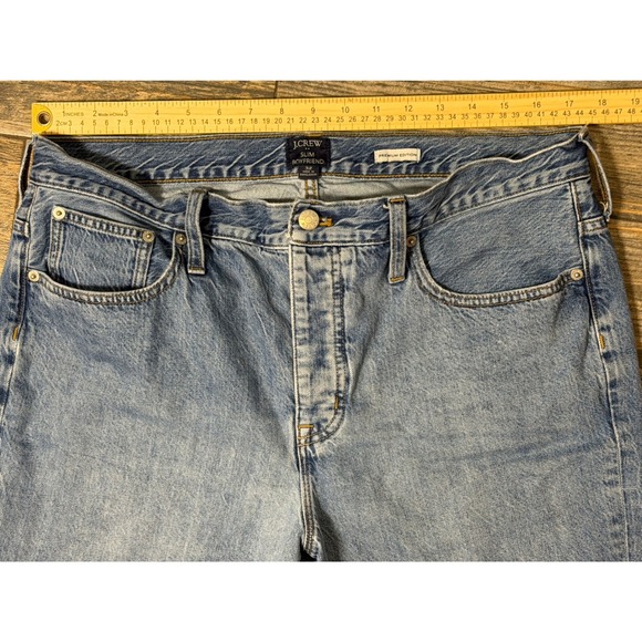 J.Crew Slim Boyfriend Premium Edition Patchwork Light Wash Blue Jeans Size 32 ** - Picture 7 of 12